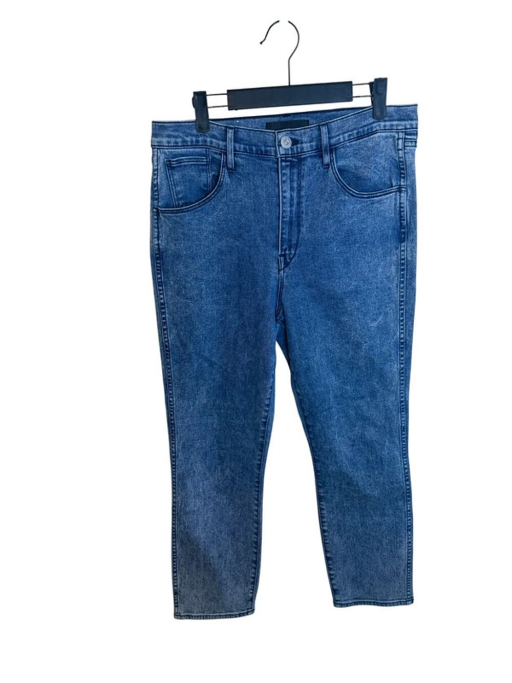 3X1 High Rise Acid Wash Straight Leg Jeans